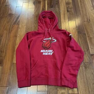 NBA Miami Heat Men's Red Pullover Hoodie Size M
